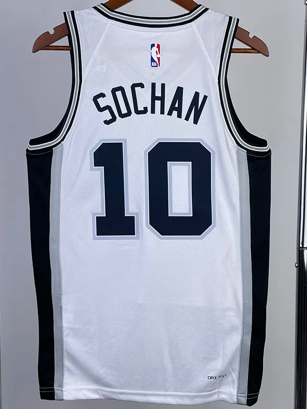 22-23 SA Spurs SOCHAN #10 White Top Quality Hot Pressing NBA Jersey