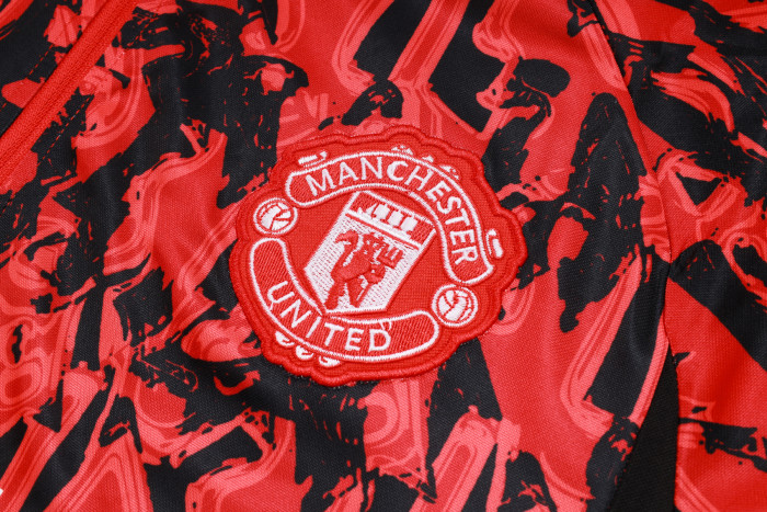 23-24 Manchester United High Quality Half Pull Tracksuit