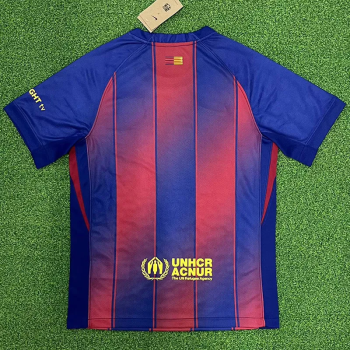 25-26 Barcelona Home Print Personalized AD Fans Soccer Jersey (Motomami)*印胸前广告