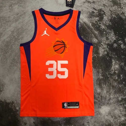 SUNS DURANT #35 Orange Top Quality Hot Pressing NBA Jersey(Trapeze Edition)