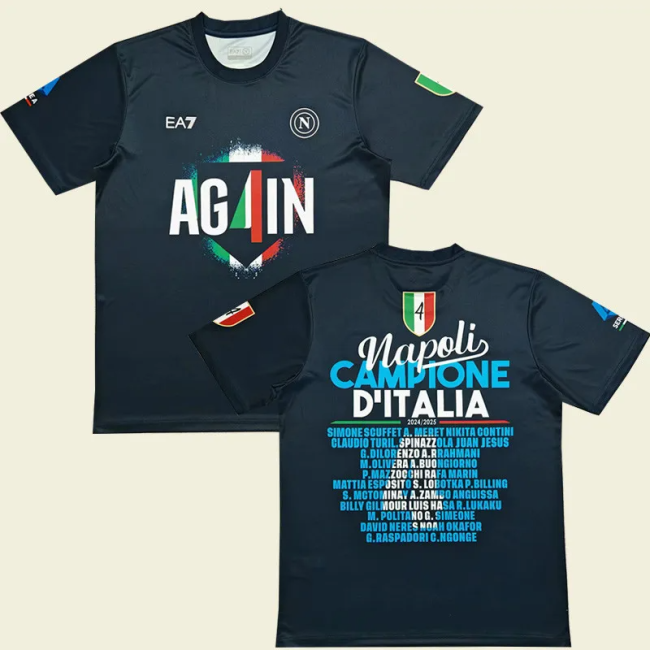 24-25 Napoli Dark Blue ChampionT-Shirt (深蓝色)