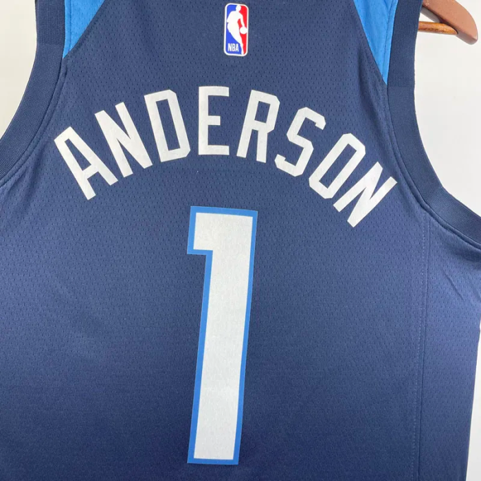 22-23 Timberwolves ANDERSON #1 Blue Top Quality Hot Pressing NBA Jersey