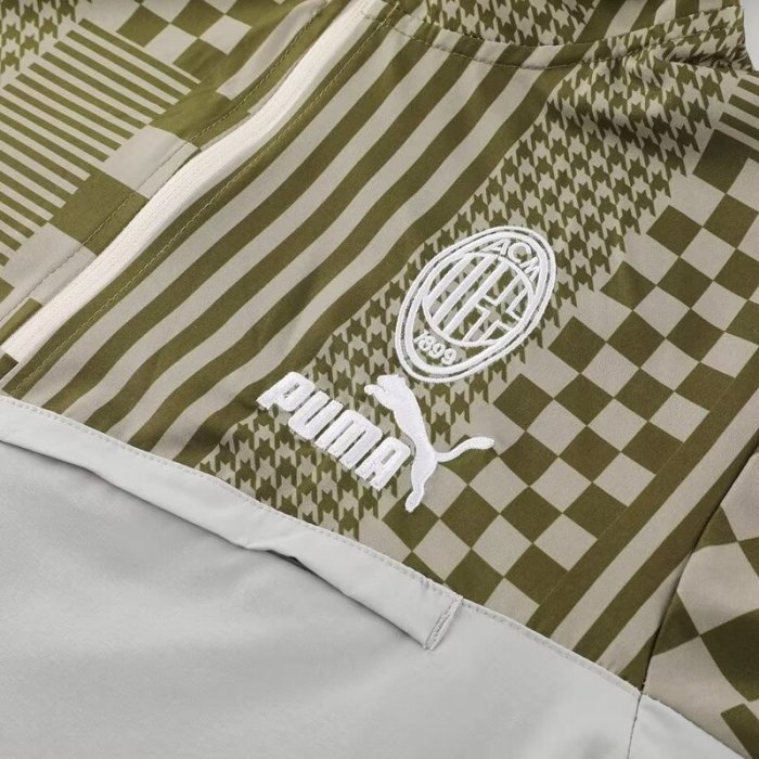 23-24 AC Milan High Quality Hoodie Half Pull Tracksuit