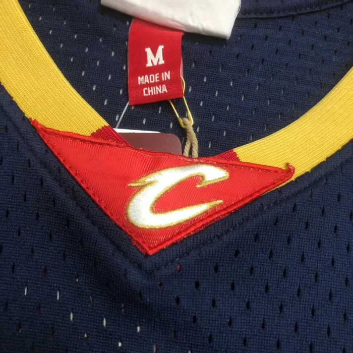 2008-09 Cleveland Cavaliers JAMES #23 Dark Blue Retro Top Quality Hot Pressing NBA Jersey