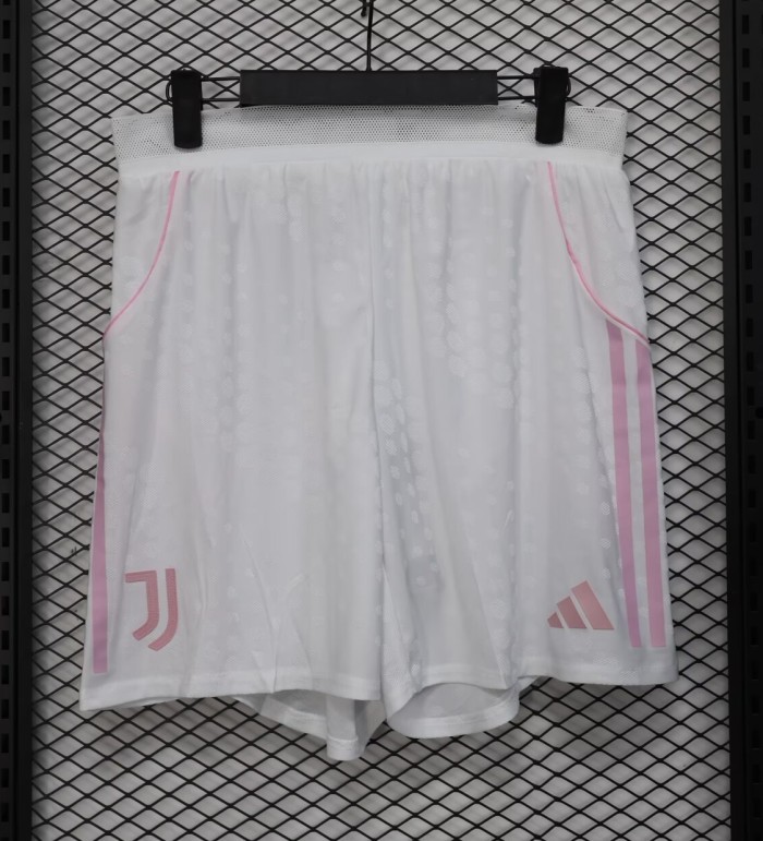 25-26 Juventus White Player Version Shorts Pants