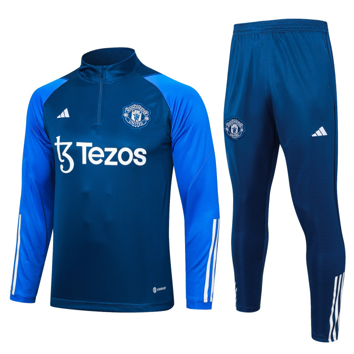 23-24 Manchester United High Quality Half Pull Tracksuit