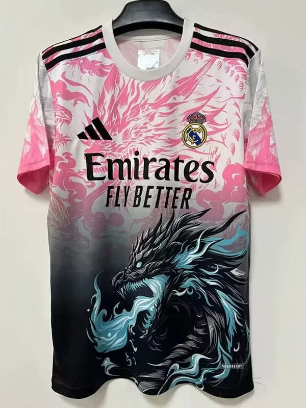 25-26 Real Madrid Pink Black Special Edition Training Shirts