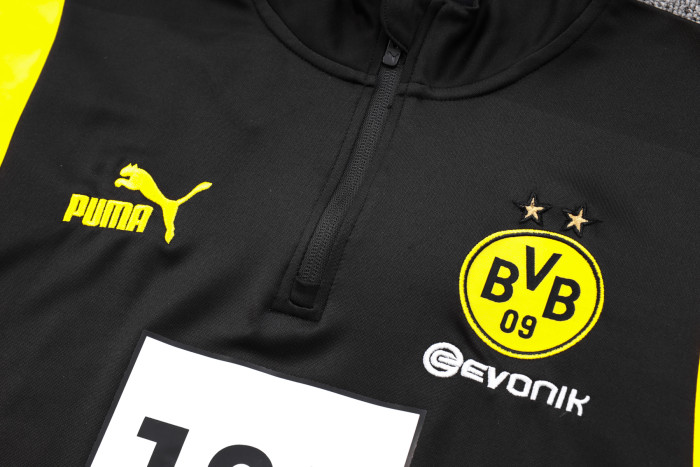 23-24 Dortmund High Quality Half Pull Tracksuit