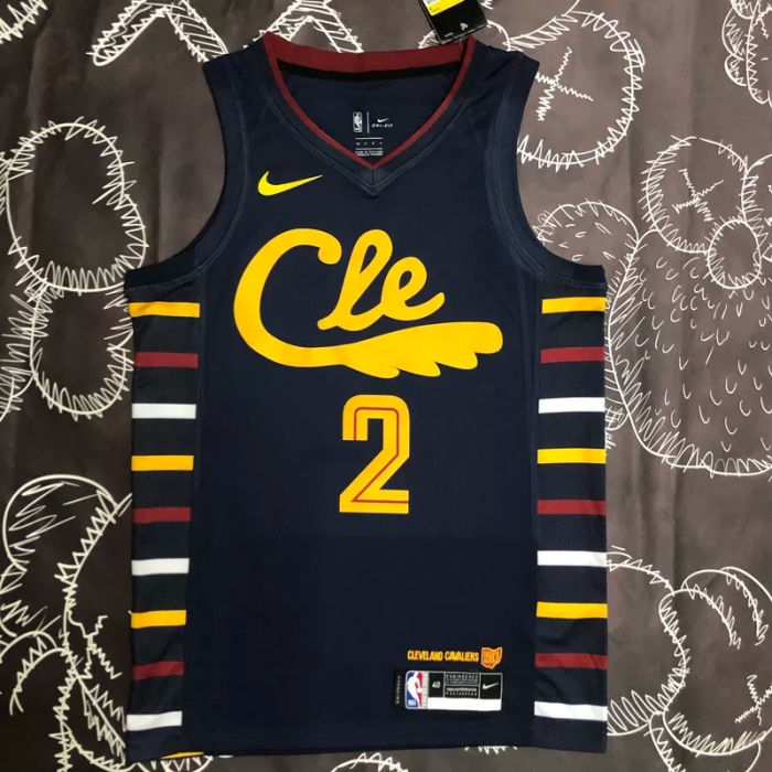 Cleveland Cavaliers IRVING #2 Black Top Quality Hot Pressing NBA Jersey