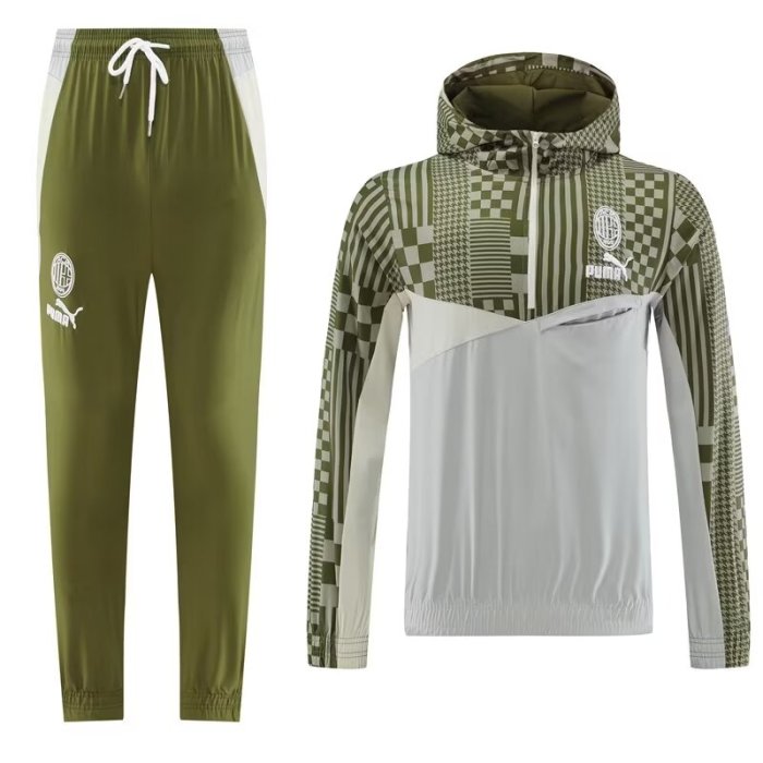 23-24 AC Milan High Quality Hoodie Half Pull Tracksuit