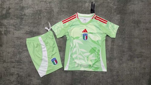 25-26 Italy Away Fans Kids Soccer Jersey
