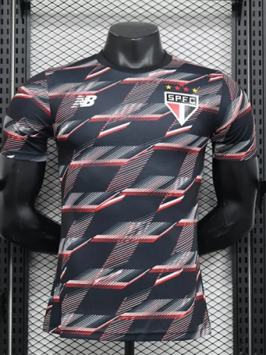 2024 Sao Paulo Black Red Player Version Training shirts