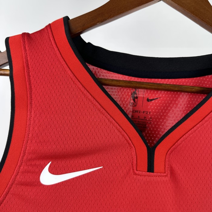 24-25 HEAT JAQUEZ JR. #11 Red City Edition Top Quality Hot Pressing NBA Jersey (V领）