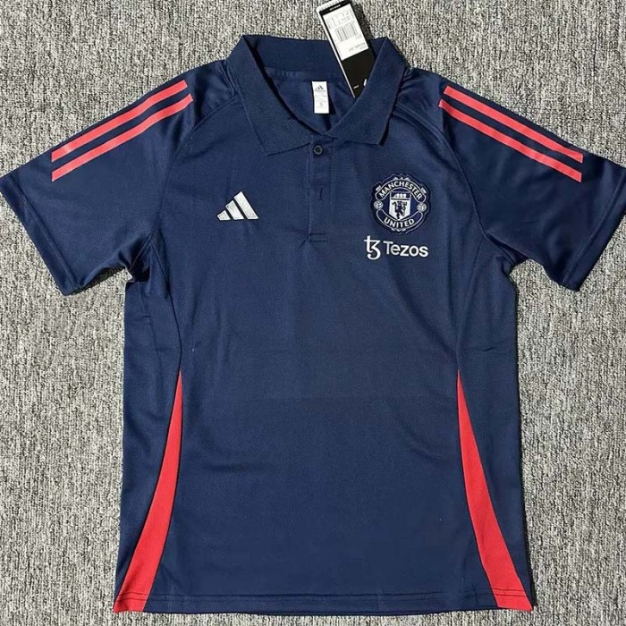 24-25 Manchester United Royal blue Polo Short Sleeve