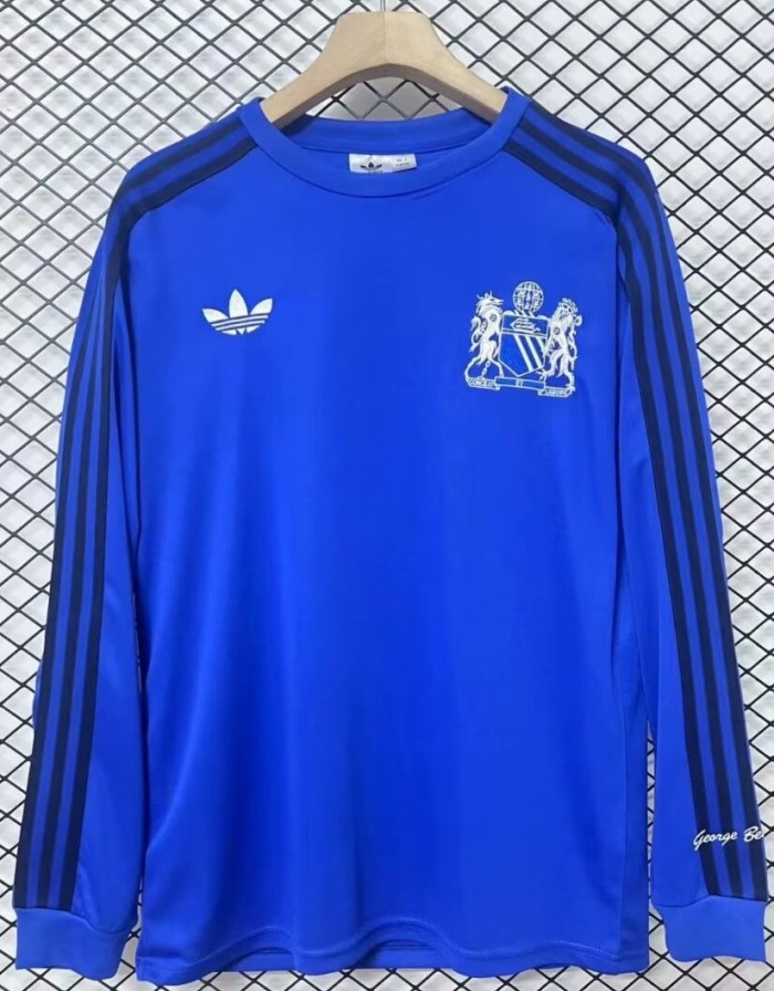 24-25 Manchester United Blue Joint Edition Long Sleeve Soccer Jersey