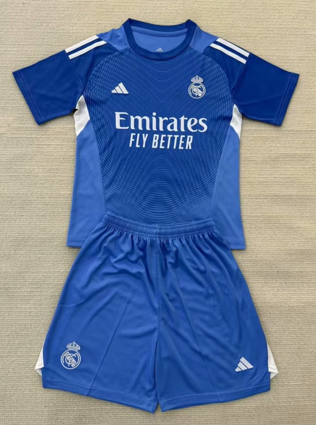 25-26 Real Madrid Blue GoalKeeper Adult Suit
