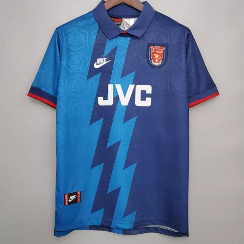 1995-1996 Arsenal Away Blue Retro Soccer Jersey