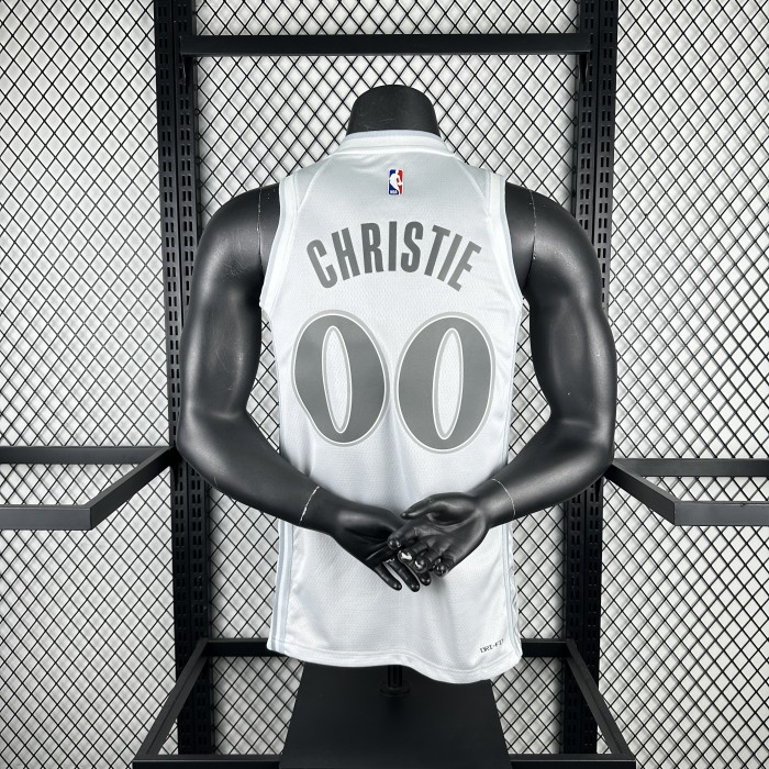 24-25 Dallas Mavericks CHRISTIE #00 White City Edition Top Quality Hot Pressing NBA Jersey