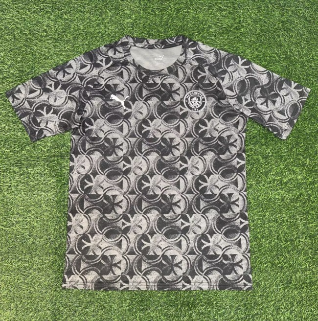 25-26 Manchester City Grey Black Special Edition Training Shirts