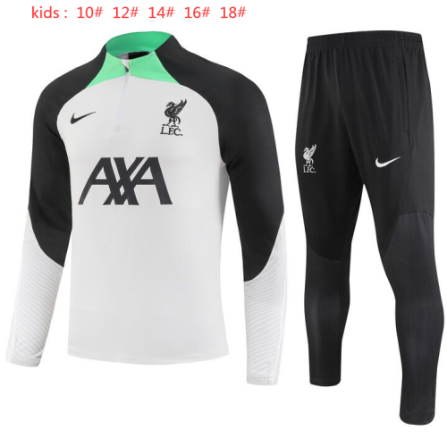 23-24 Liverpool High Quality Kids Half Pull Tracksuit