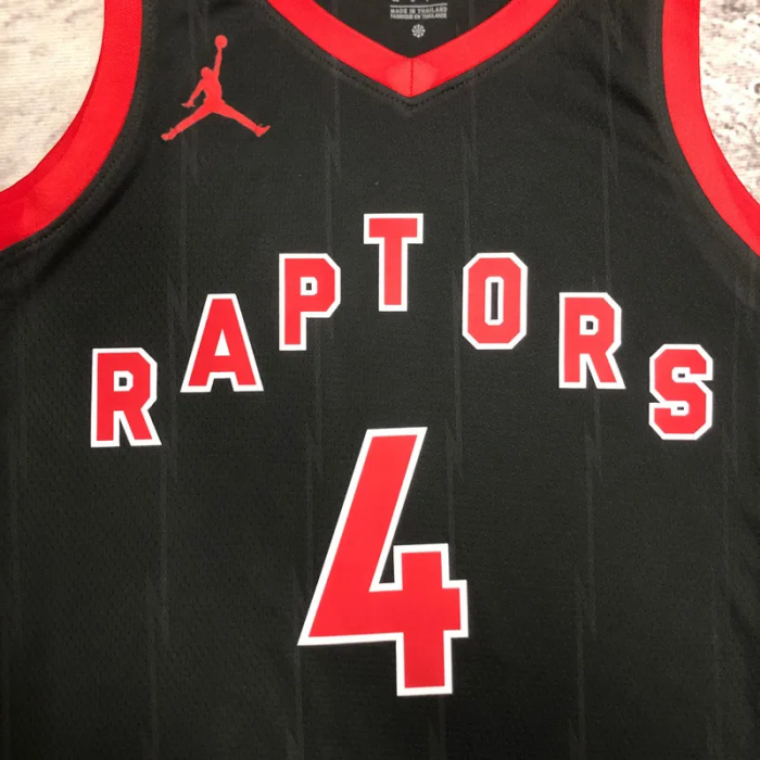 22-23 RAPTORS BARNES #4 Black red Top Quality Hot Pressing NBA Jersey (Trapeze Edition)