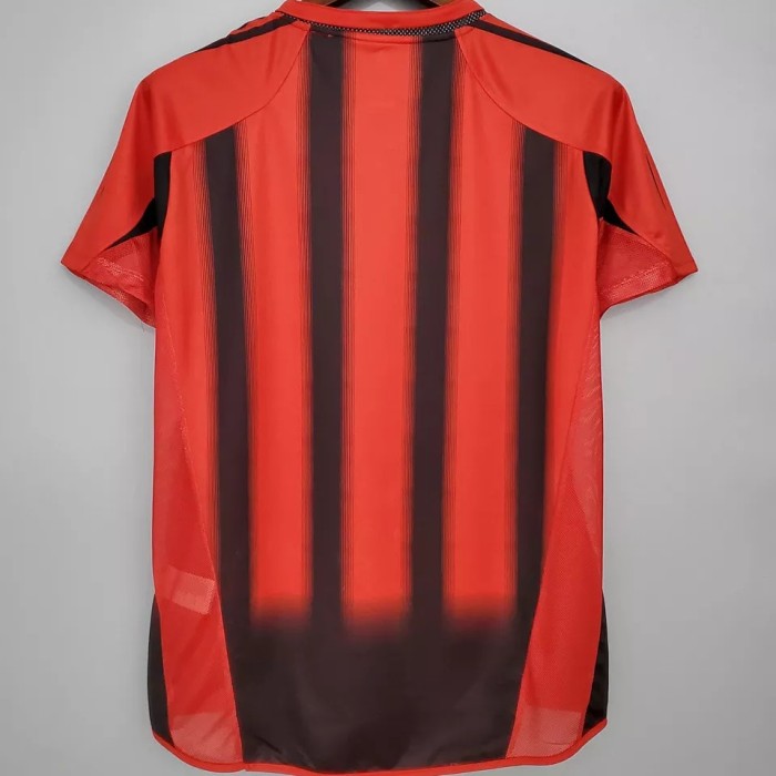 2004-2005 AC Milan Home Retro Soccer Jersey