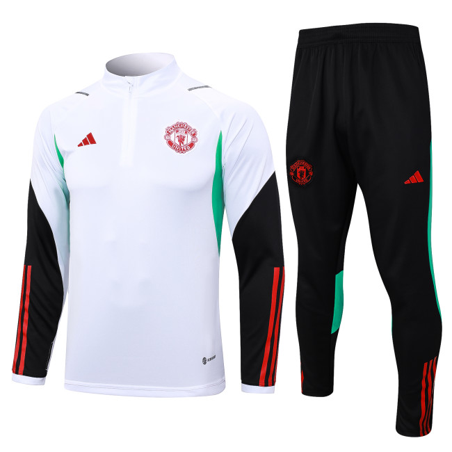 23-24 Manchester United High Quality Half Pull Tracksuit