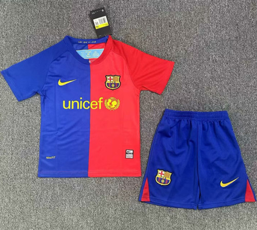 2008-2009 Barcelona Home Retro Kids Soccer Jersey