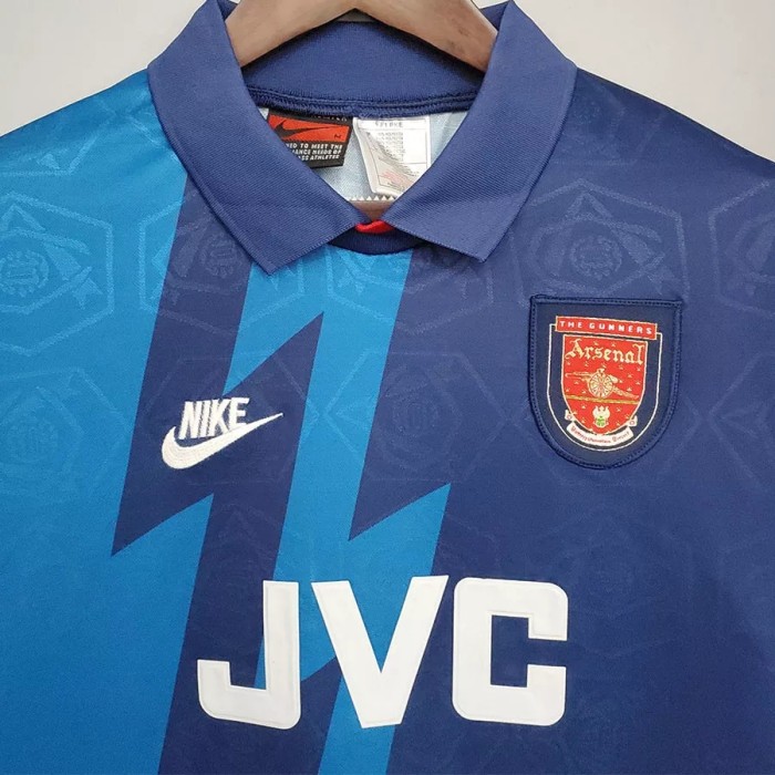 1995-1996 Arsenal Away Blue Retro Soccer Jersey