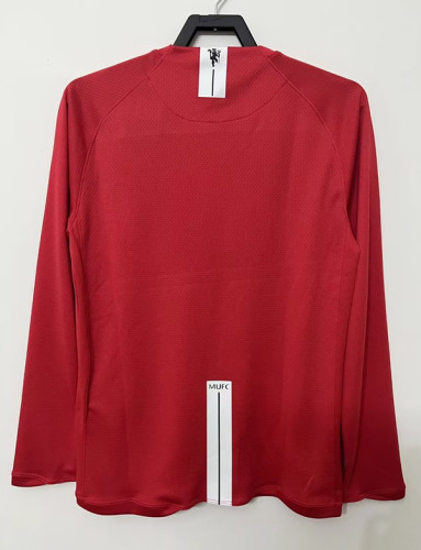 2007-2008 Manchester United Home League Edition Long sleeve Retro Soccer Jersey