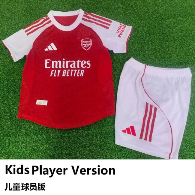 25-26 Arsenal Home Kids Player Version Soccer Jersey (球员童装)