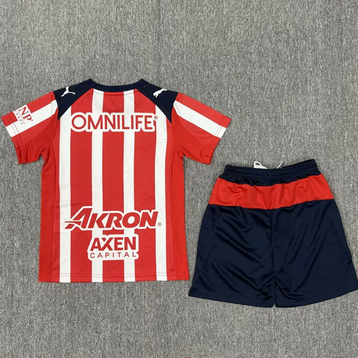 25-26 Chivas Home Kids Soccer Jersey