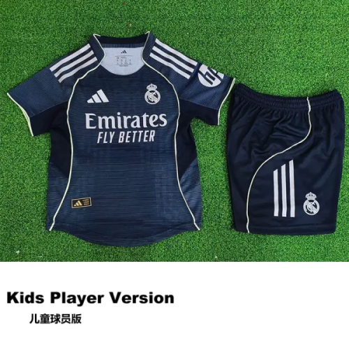 25-26 Real Madrid Away Kids Player Version Soccer Jersey (球员童装)