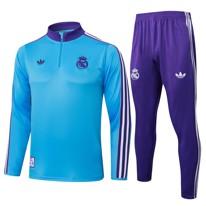 25-26 Real Madrid High Quality Half Pull Tracksuit