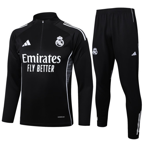 25-26 Real Madrid High Quality Half Pull Tracksuit