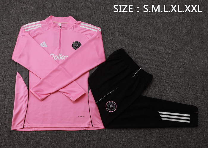 25-26 Inter Miami High Quality Half Pull Tracksuit