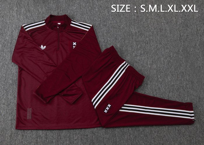 25-26 Ajax High Quality Half Pull Tracksuit