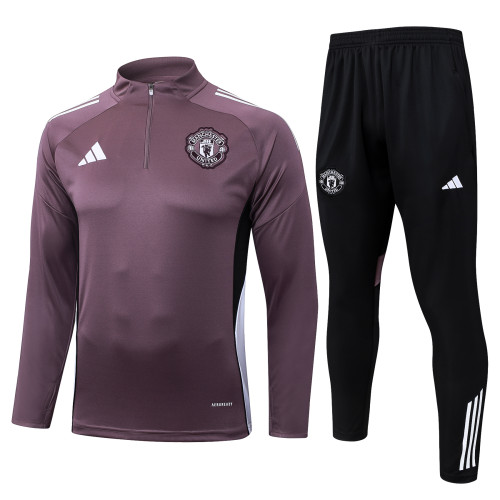 25-26 Manchester United High Quality Half Pull Tracksuit