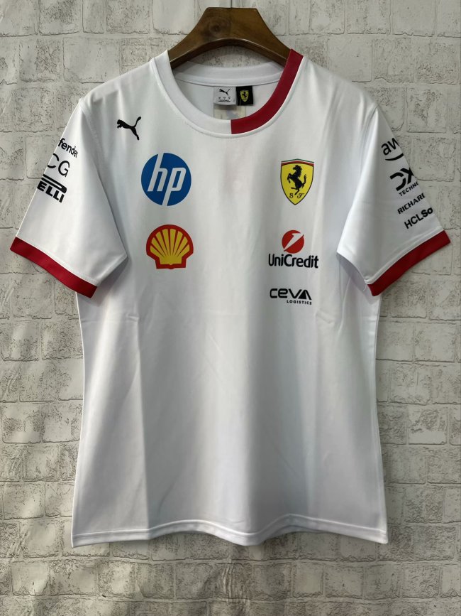 2025 F1 Ferrari New Pattern Short Sleeve Racing Suit