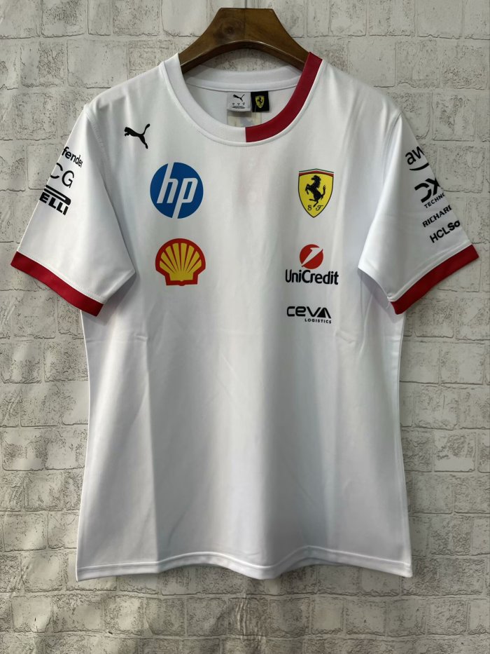 2025 F1 Ferrari New Pattern Short Sleeve Racing Suit