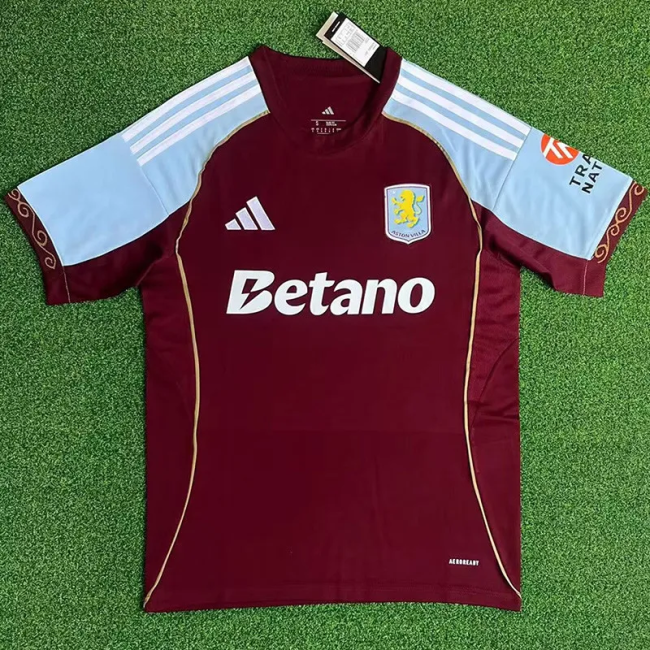 25-26 Aston Villa Home Fans Soccer Jersey