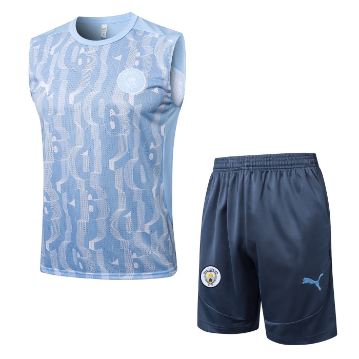 24-25 Manchester City High quality Tank Top And Shorts Suit
