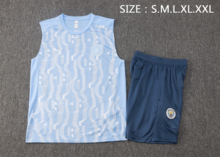 24-25 Manchester City High quality Tank Top And Shorts Suit