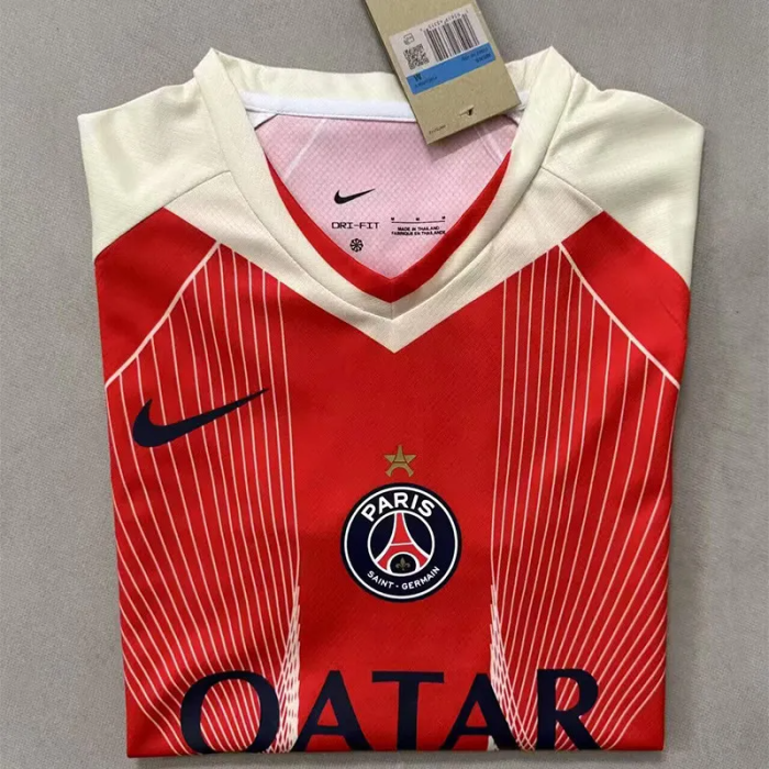 25-26 Paris Saint-Germain Red Special Edition Fans Training shirts
