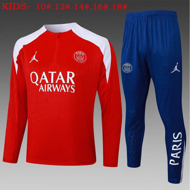 25-26 Paris Saint-Germain High Quality Kids Half Pull Tracksuit