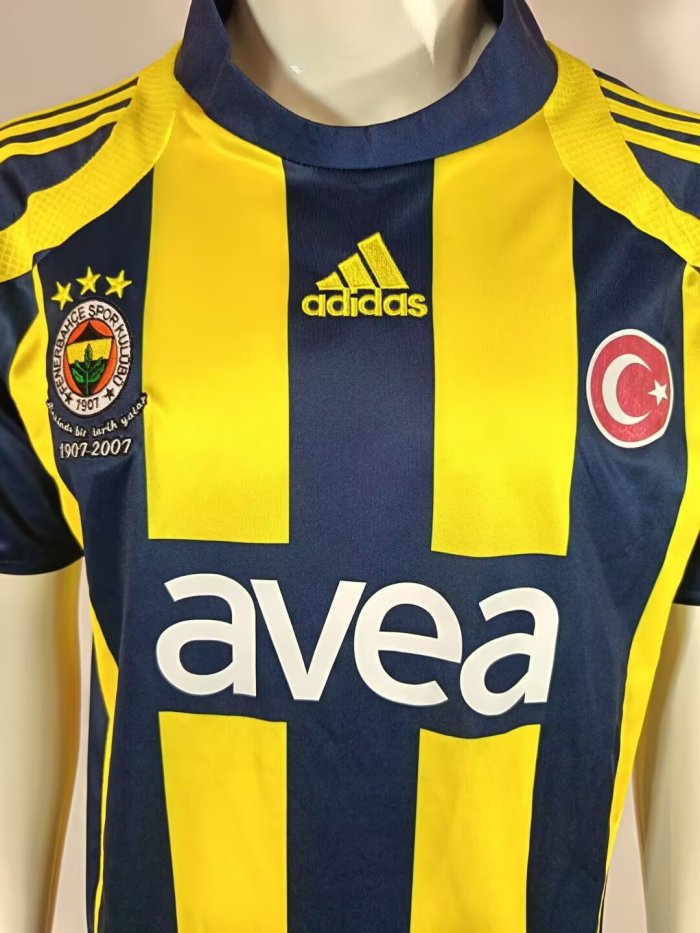 2007-2008 Fenerbahce Home Retro Soccer Jersey