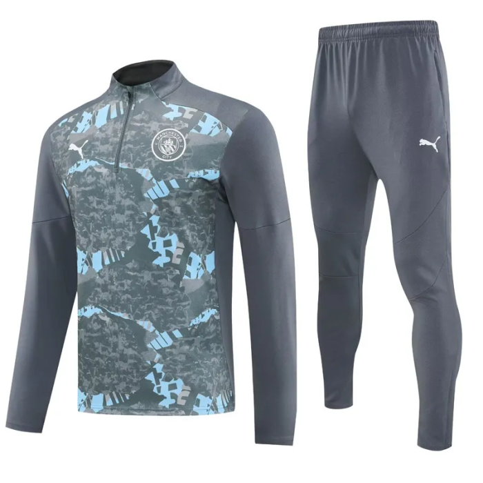 25-26 Manchester City High Quality Half Pull Tracksuit