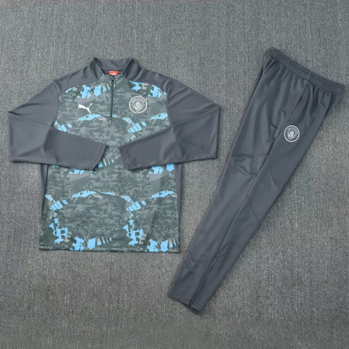 25-26 Manchester City High Quality Half Pull Tracksuit