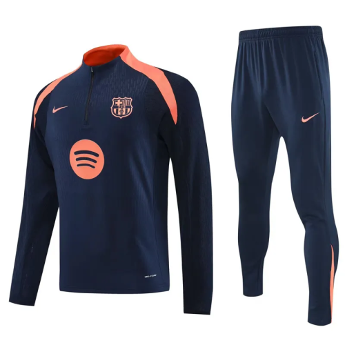 25-26 Barcelona High Quality Half Pull Tracksuit