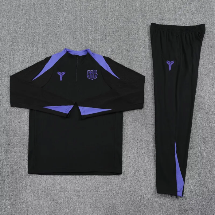25-26 Barcelona High Quality Half Pull Tracksuit